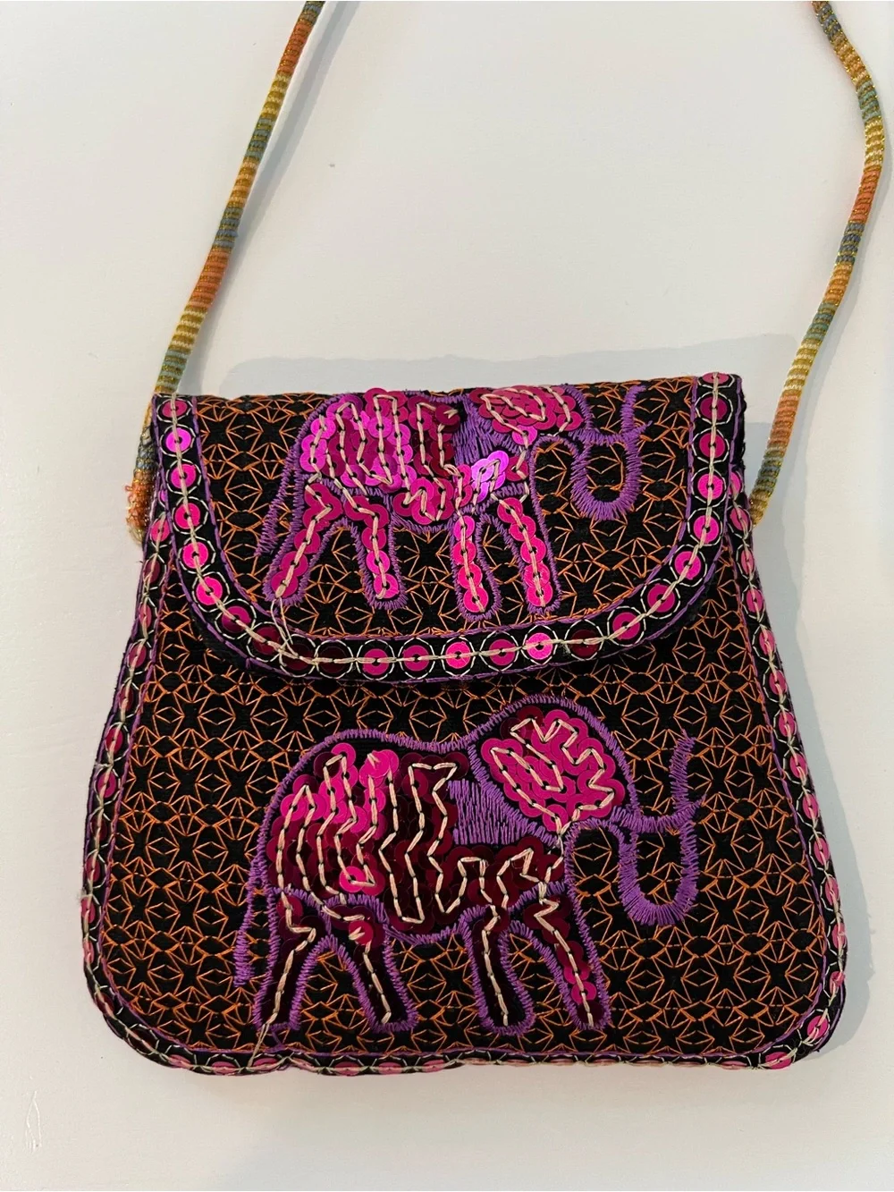New Hand Made Crossbody Elephant Bag from Thailand